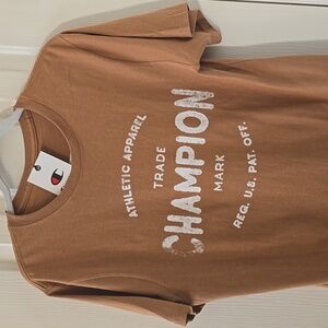 CHAMPION BRAND SIGNATURE MEN CINNAMON BROWN SHORT SLEEVES TEE SHIRT SIZE SMALL